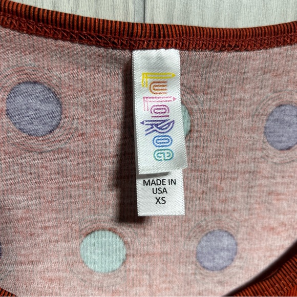 LuLaRoe NWT Polka Dot Short Sleeve Classic T Size XS - Picture 3 of 9